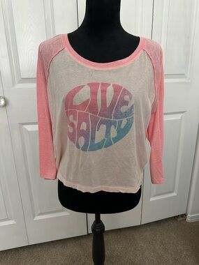 Raglan Graphic Top - 'Live Salty'